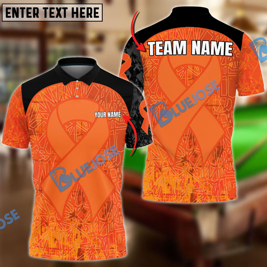 BlueJose Orange Darts Breast Cancer Personalized Name, Team Name 3D Shirt