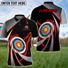 BlueJoses Flame Archery Tornado Pattern Customized Name 3D Shirt (4 Colors)