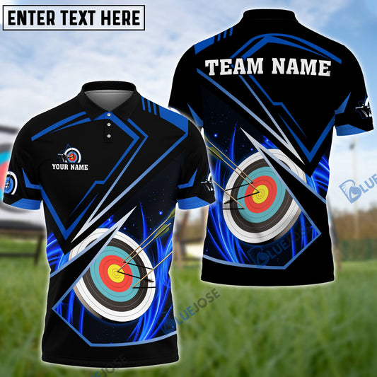 BlueJoses Archery Premium Multicolor Customized Name 3D Shirt (4 Colors)