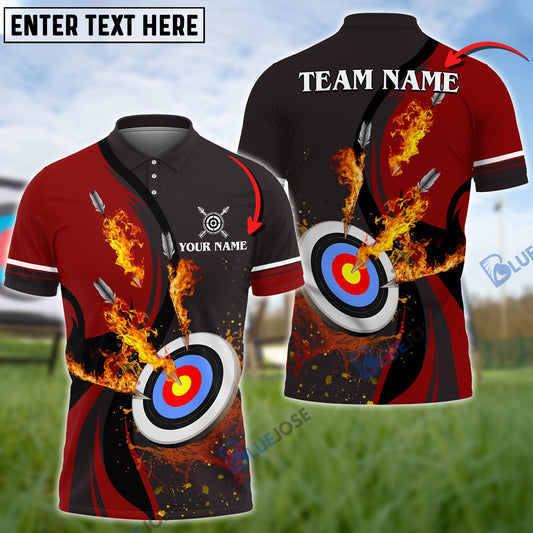 BlueJose Archery Water Flow Customized Name 3D Shirt (5 Colors)