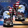 BlueJoses Bowling American Eagle Customized Name, Team Name 3D Shirt