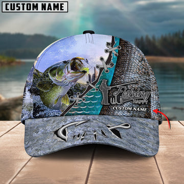 BlueJose Personalized Bass FIshing Makes Me Happy Classic Cap