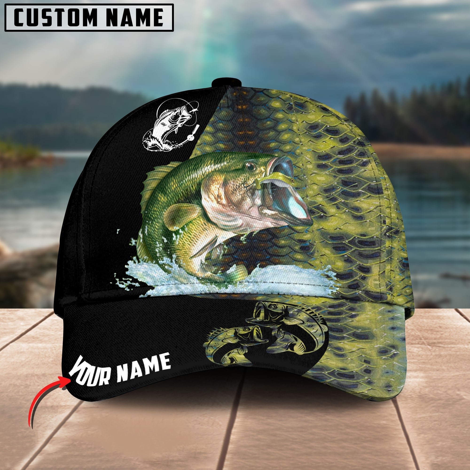 BlueJose Personalized Bass Fishing Classic Cap – Blue Jose