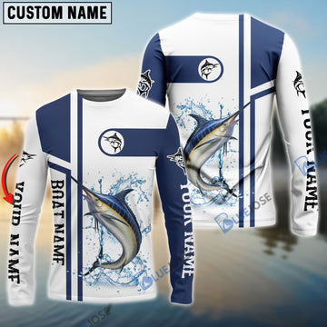 BlueJose Fishing Marlin Customize Name 3D Shirts