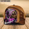 BlueJose Cross America Hunting Bear Leather Pattern Multicolor Personalized Cap (5 Colors)