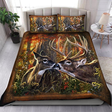 Bluejose Camo Couple Deer Hunting All Pattern Art Bedding Set