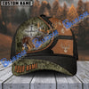 BlueJose Hunting Deer Cross Leather Black And Brown Pattern Multicolor Personalized Cap