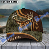 BlueJose Hunting Deer Dark Brown Camo Pattern Multicolor Personalized Cap