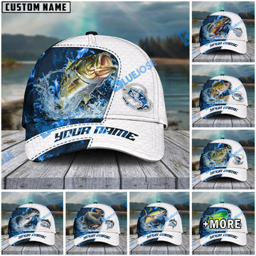 BlueJose Fishing Blue Lava Classic Fin Personalized Cap (11 Breeds)