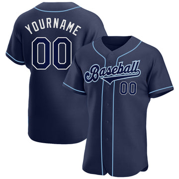 BlueJose Custom Navy Navy-Powder Blue Authentic Baseball Jersey