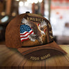 BlueJose Premium Leather American Eagle Patriotic 3D Hat Personalized