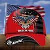 BlueJose Premium Eagle Patriot By Choice 3D Cap American Pride Hat Multicolor Personalized