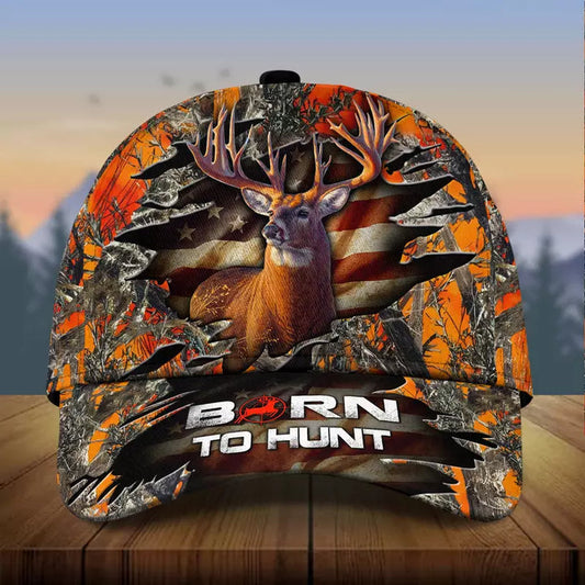 BlueJose Premium Born To Hunt Deer Hunting Multicolor Cap