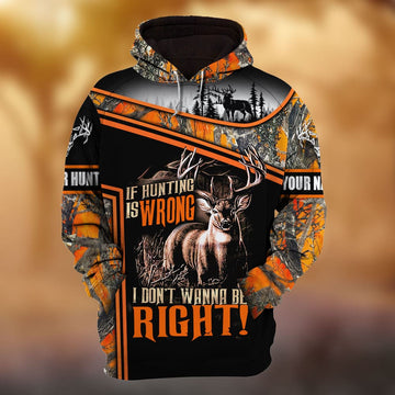 BlueJose Really Like Hunting - Deer Hunting 3D Hoodie (3 Colors)