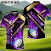 BlueJose Golf Metal and Fire Customized Name, Team Name 3D Shirts (4 Colors)