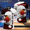 BlueJoses Bowling And Pins Water Paint Color Customized Name 3D Shirt (4 Colors)