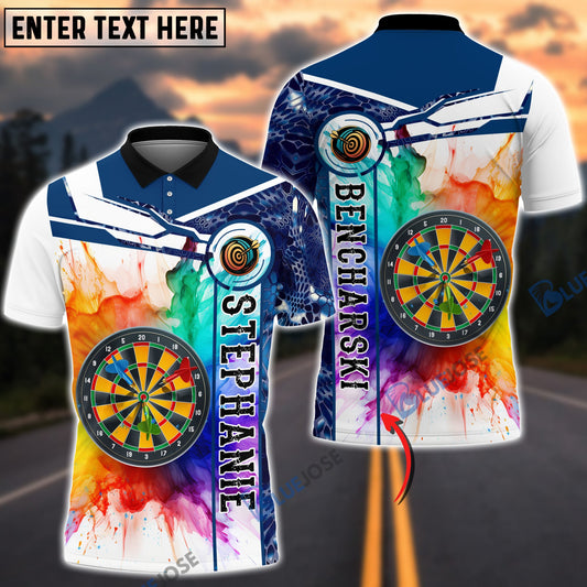 BlueJose Colorful Darts Personalized Name, Team Name 3D Shirt For Stephanie