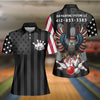 BlueJoses Eagle American Flag Bowling and Pins Multicolor Personalized Name Team Name 3D Shirt for CJ Caligiuri