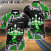 BlueJoses Bowling And Pins Premium Super Customized Name 3D Shirt (4 Colors)