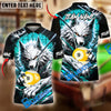 BlueJose Billiards 9 Ball Bloody Wolf Personalized Name, Team Name Unisex Shirt ( 4 Colors )