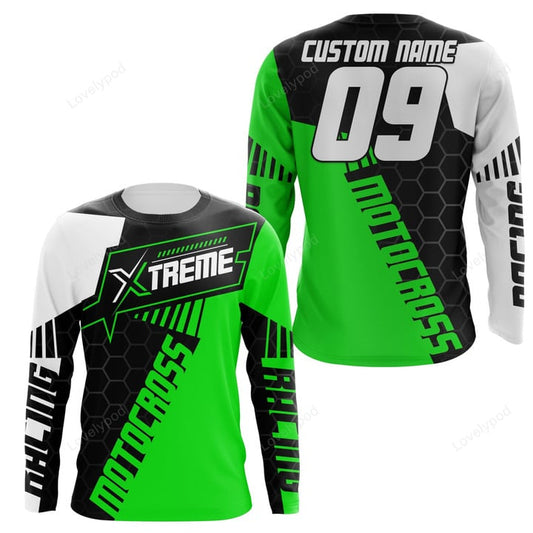 BlueJose Personalized Patriotic Motocross Extreme Racing 3D Shirt