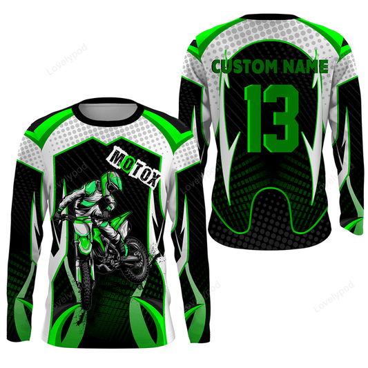 BlueJose  Personalized Number & Name Motorcycle Off-Road Riders Dirt Bike Racing