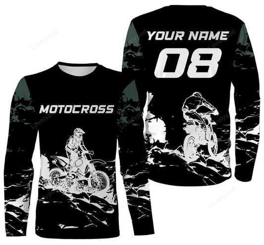 BlueJose Personalized Riding Motocross Racing Dirt Bike Motorcycle 3D Shirt