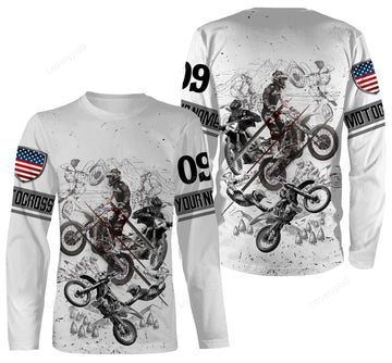 BlueJose Custom Motocross Dirt Bike Shirt Red 3D Shirt